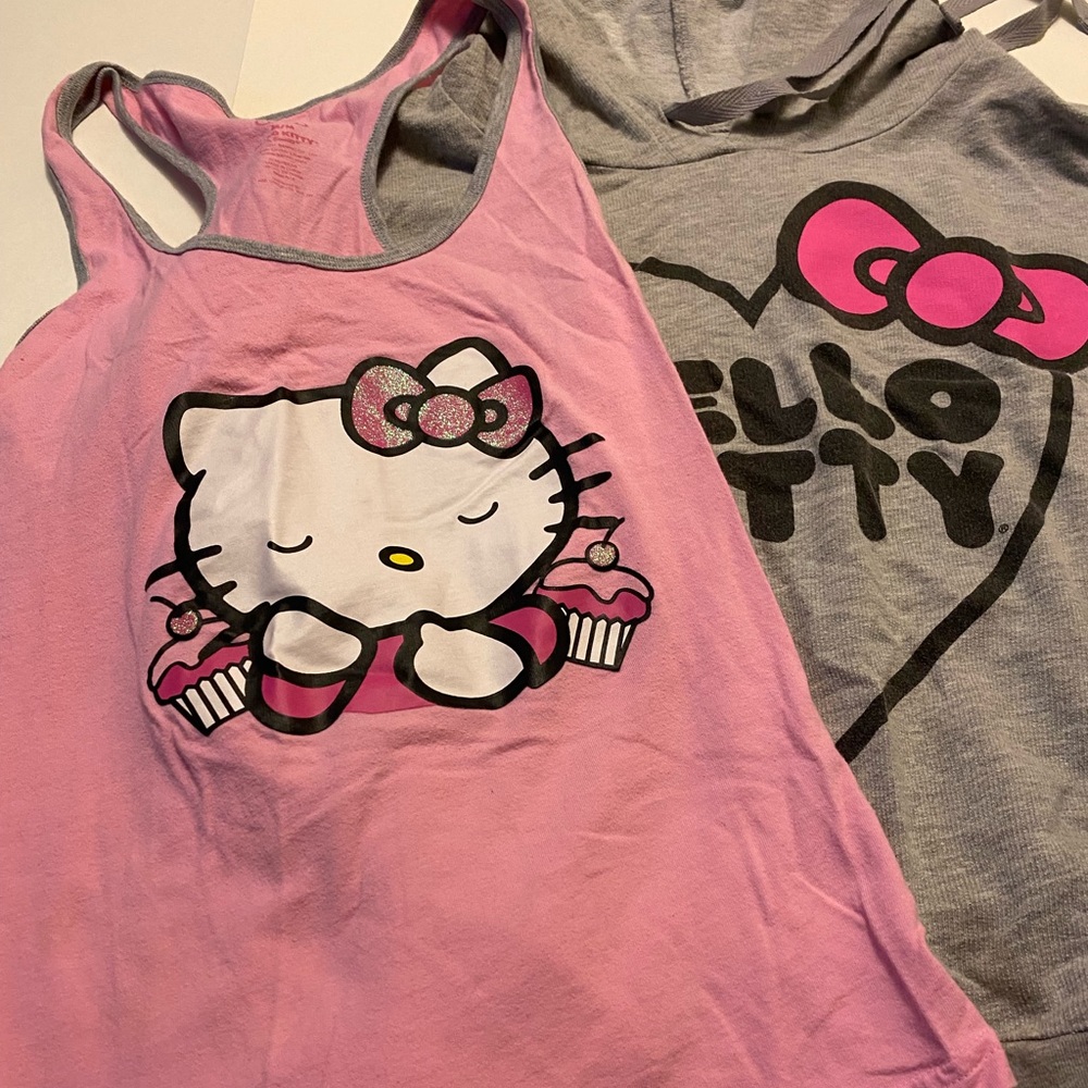 Hello kitty sweat shirt and tank top size medium